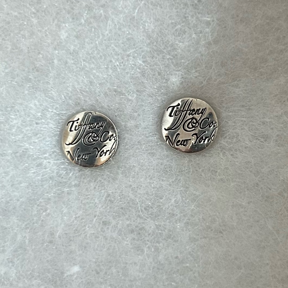Tiffany & Co. Sterling Silver Notes Stud Earrings